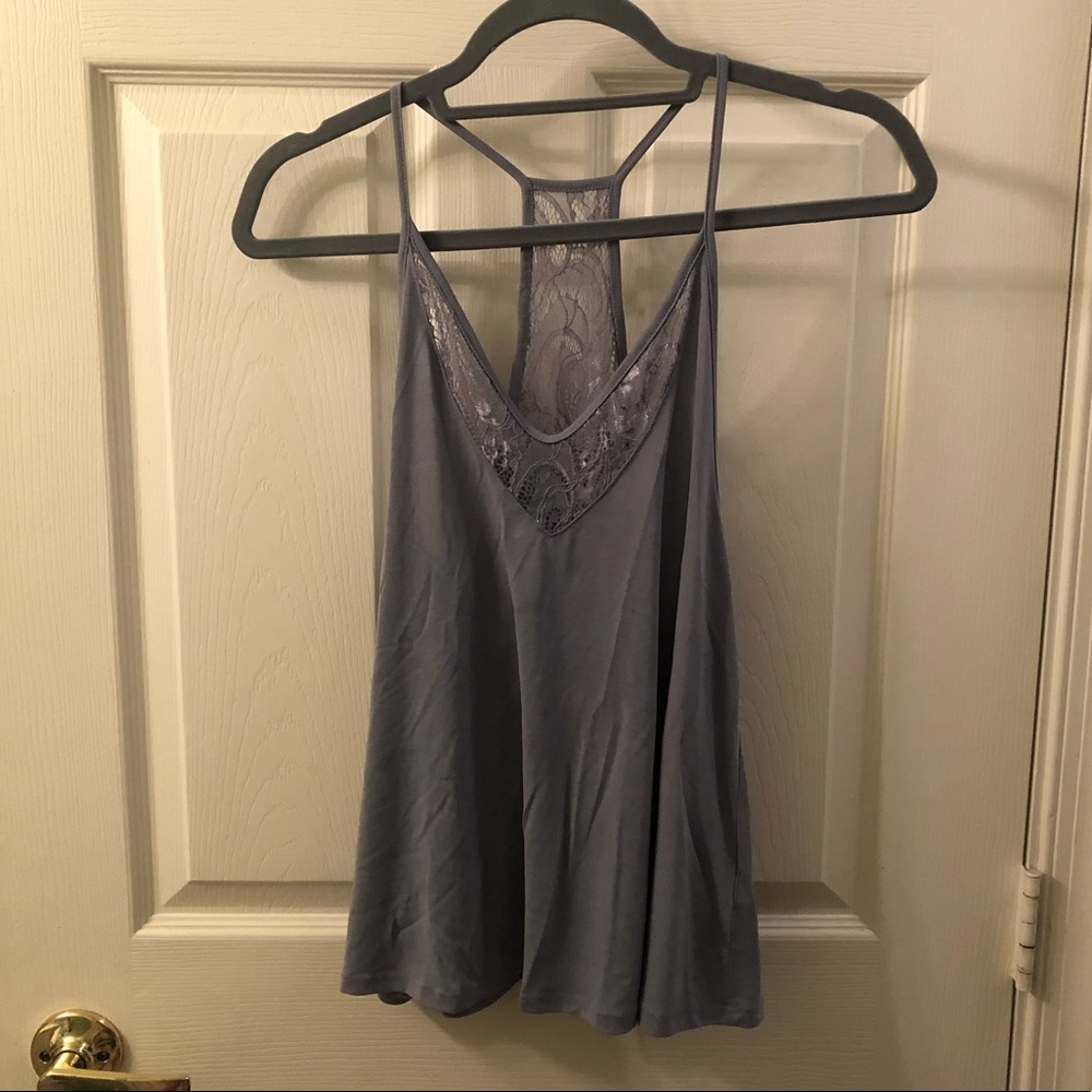 Small Gray lace tank top
